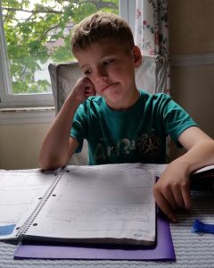 Boy Overwhelmed by Homework