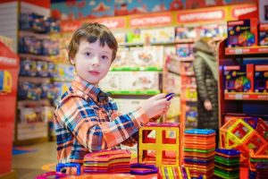 boy in toy shop
