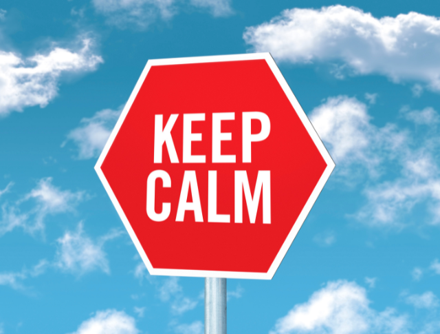 keep calm sign
