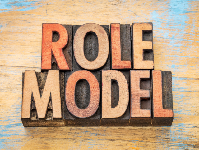 Role Model spelled out in wooden letters